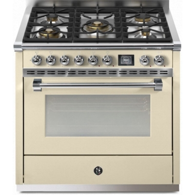 Steel Ascot 90, Range cooker, 90 cm, Combisteam, Crema, gas hob, AQ9S-4MCR, with 5 year guarantee!