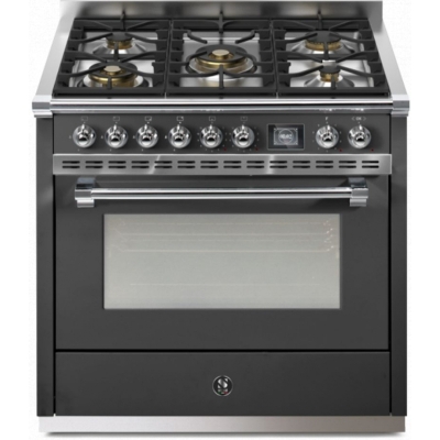Steel Ascot 90, Range cooker, 90 cm, Combisteam, Anthracite, gas hob, AQ9S-4MAN, with 5 year guarantee!