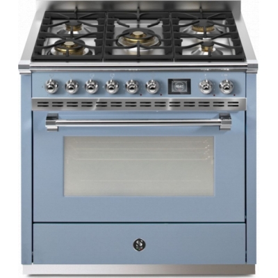 Steel Ascot 90, Range cooker, 90 cm, Combisteam, Celeste, gas hob, AQ9S-4MCE, with 5 year guarantee!