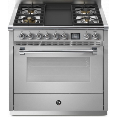 Steel Ascot 90, Range cooker, 90 cm, Combisteam, Stainless Steel, gas hob, AQ9S-4TSS, with 5 year guarantee!