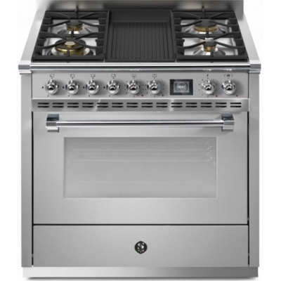 Steel Ascot 90, Range cooker, 90 cm, Combisteam, Stainless Steel, gas hob, AQ9S-4BSS, with 5 year guarantee!