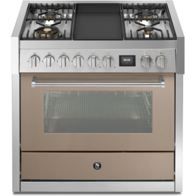 Steel Genesi 90, range cooker, 90 cm, Combisteam, Sabbia, gas hob, GQ9S-4TSA, with 5 year guarantee!