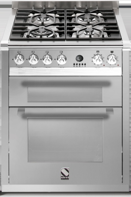 Steel Ascot 70, range cooker, 70 cm, multifunction, color stainless steel, A7FF-4ISS, with 5 year guarantee!