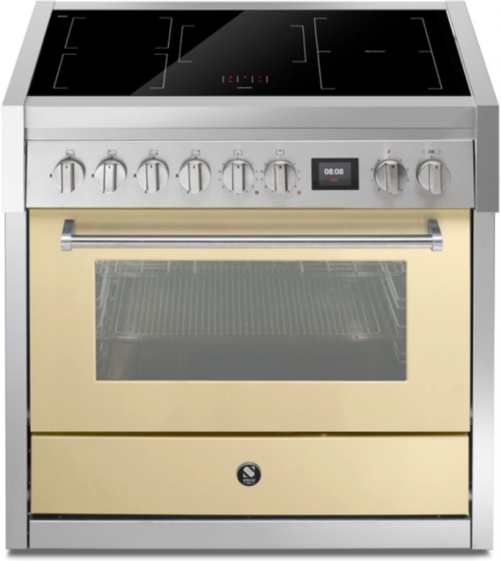 Сталь Genesi 90, Плита, 90 см, Combisteam, Crema, индукционная плита, GQ9S-5FICR, с гарантией 5 лет!