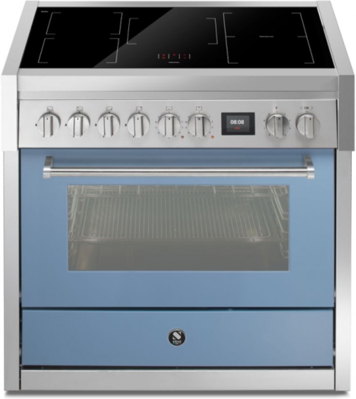 Сталь Genesi 90, Плита, 90 см, Combisteam, Celeste, индукционная варочная панель, GQ9S-5FICE, с гарантией 5 лет!