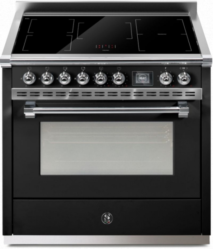 Сталь Ascot 90, плита, 90 см, Combisteam, Nero, индукционная плита, AQ9S-5FIBA, с гарантией 5 лет!