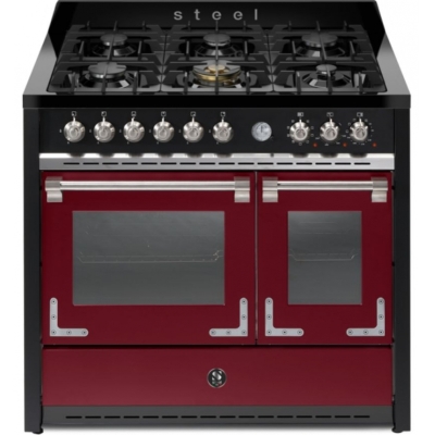 Terasest Oxford 100, pliit, 100 cm, multifunktsionaalne ahi, Bordeaux, gaasipliit, X10FF-6BR, garantiiga 5 aastat!