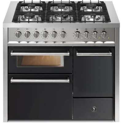 Terasest Enfasi 100/3, pliit, 100 cm, multifunktsionaalne ahi, antratsiit, gaasipliit, EQ10FFF-6AN, garantiiga 5 aastat!