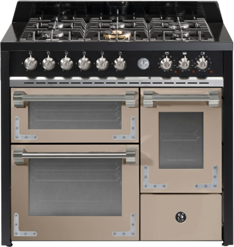 Сталь Оксфорд 100/3, плита, 100 см, духовка многофункциональная, Sabbia, газовая варочная панель, X10FFF-6SA, с гарантией 5 лет!