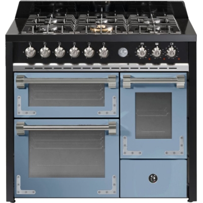 Terasest Oxford 100/3, pliit, 100 cm, multifunktsionaalne ahi, Celeste, gaasipliit, X10FFF-6CE, garantiiga 5 aastat!