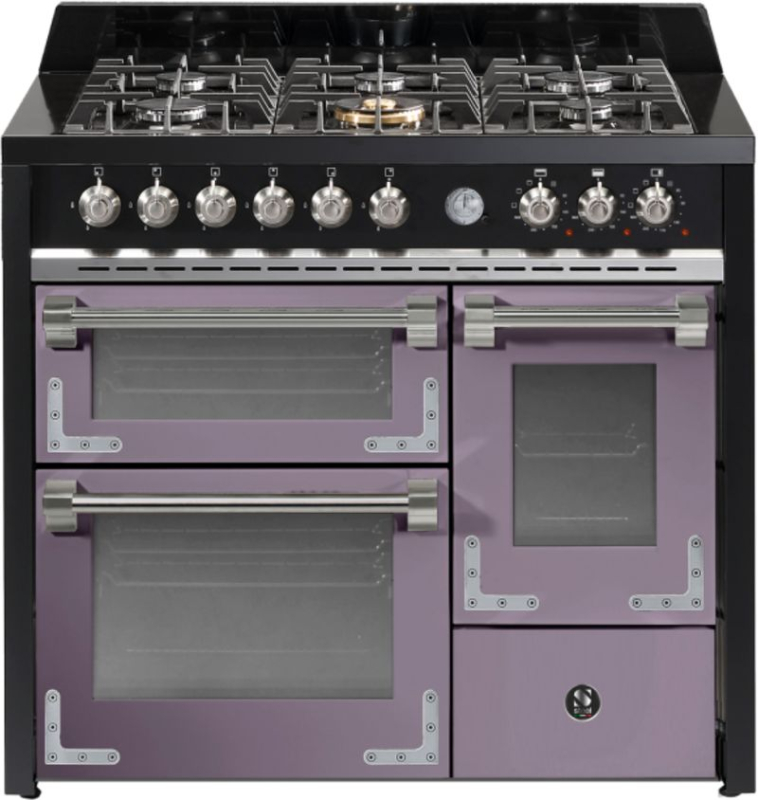 Сталь Оксфорд 100/3, плита, 100 см, духовка многофункциональная, Ametista, газовая варочная панель, X10FFF-6AA, с гарантией 5 лет!