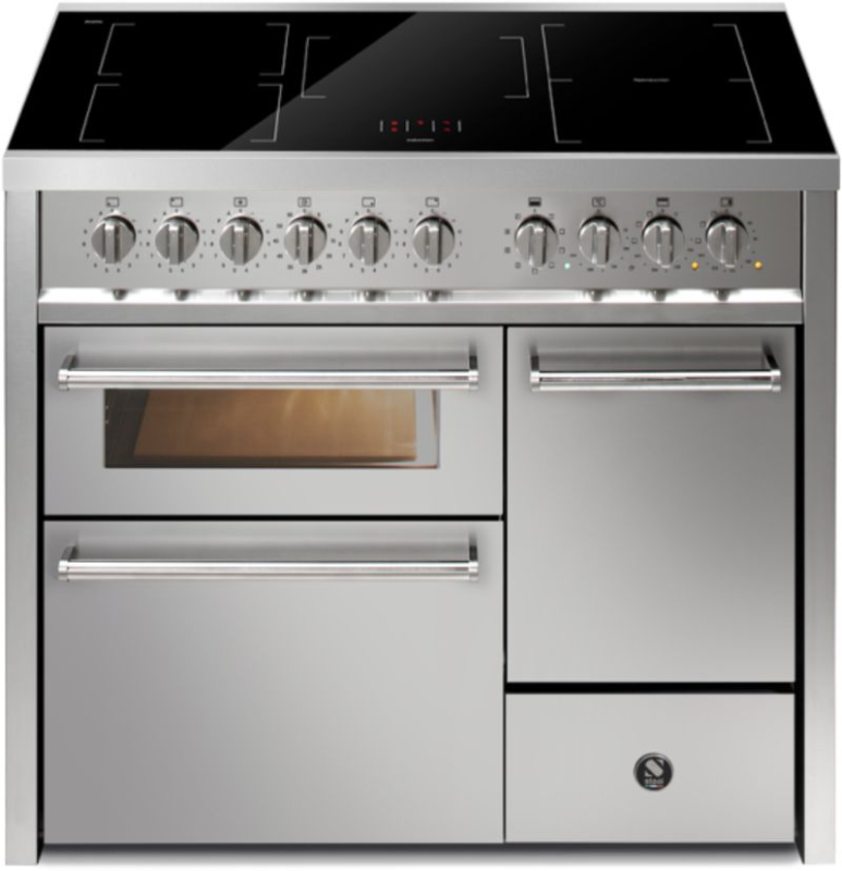 Terasest Enfasi 100/3, pliit, 100 cm, multifunktsionaalne ahi, roostevaba teras, induktsioonpliit, EQ10FFF-5FIWSS, garantiiga 5 aastat!