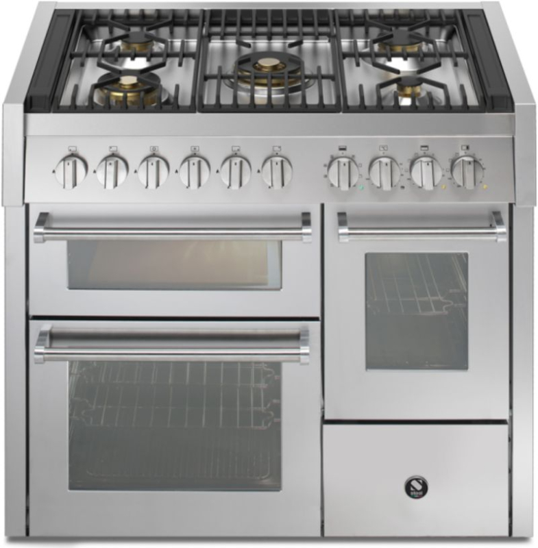 Teras Genesi 100/3, Pliit, 100 cm, Combisteam, Roostevaba teras, gaasipliit, GQ10SFF-4MSS, garantiiga 5 aastat!