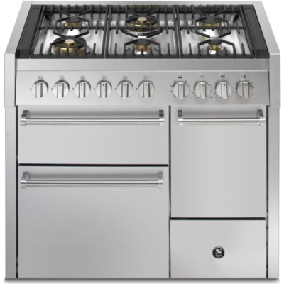 Steel Genesi 100/3 Solid Door, Vahepliit, 100 cm, Combisteam, Roostevaba teras, gaasipliit, GQ10SFF-D-6WSS, garantiiga 5 aastat!