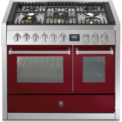 Terasest Genesi 100, pliit, 100 cm, Combisteam, Bordeaux, gaasipliit, GQ10SF-4MBR, garantiiga 5 aastat!