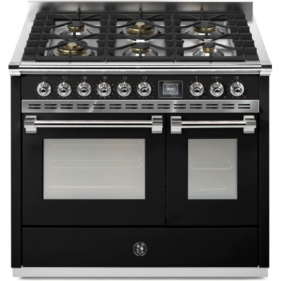 Terasest Ascot 100, pliit, 100 cm, Combisteam, Nero, gaasipliit, AQ10SF-6WBA, garantiiga 5 aastat!