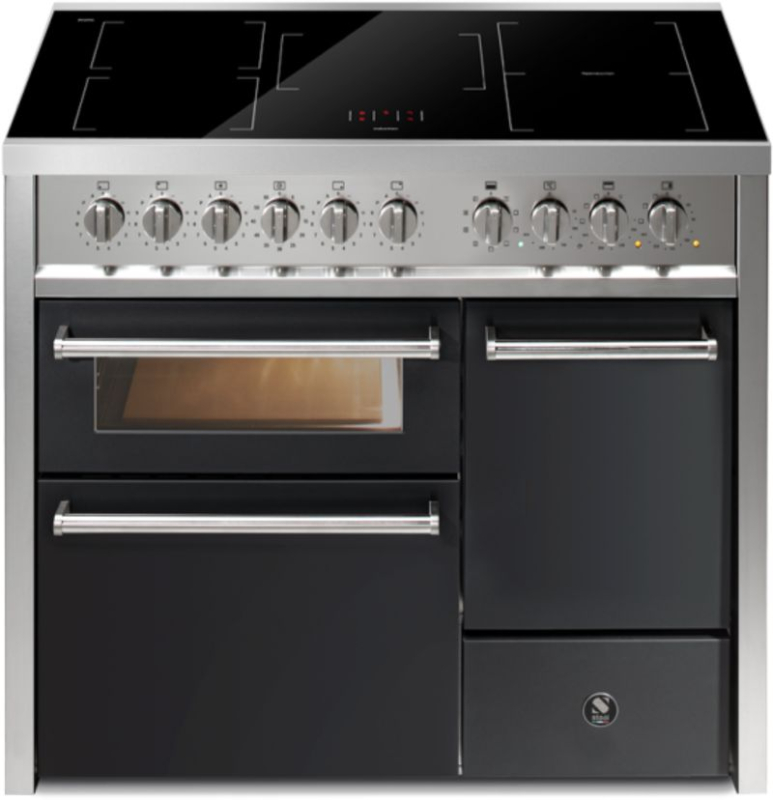 Terasest Enfasi 100/3, pliit, 100 cm, multifunktsionaalne ahi, Antracite, induktsioonpliit, EQ10FFF-5FIWAN, garantiiga 5 aastat!