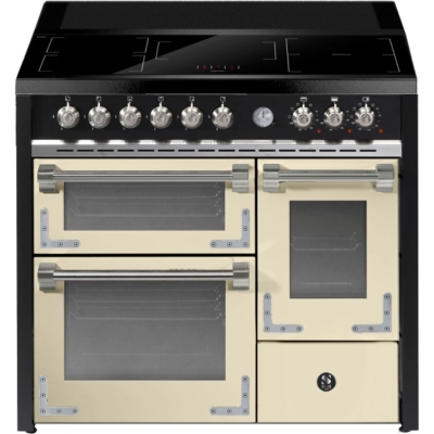 Terasest Oxford 100/3, pliit, 100 cm, multifunktsionaalne ahi, crema, induktsioonpliit, X10FFF-5FIWCR, garantiiga 5 aastat!