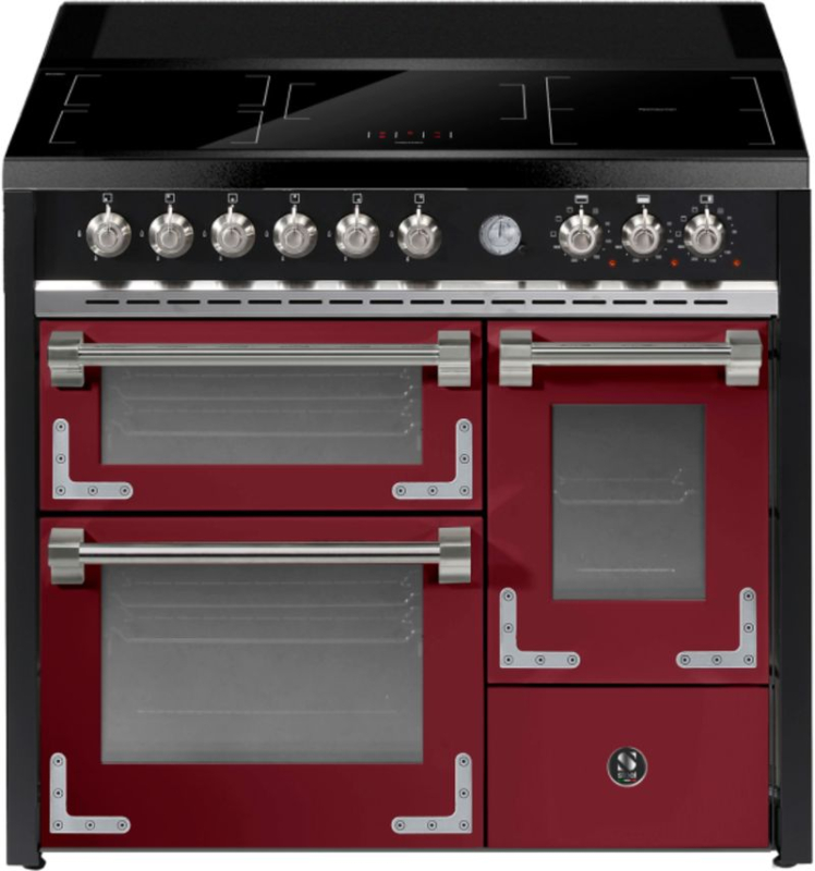 Terasest Oxford 100/3, pliit, 100 cm, multifunktsionaalne ahi, Bordeaux, induktsioonpliit, X10FFF-5FIWBR, garantiiga 5 aastat!