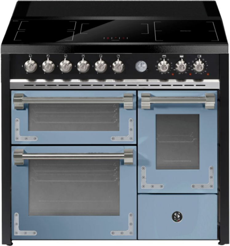 Сталь Оксфорд 100/3, плита, 100 см, многофункциональный духовой шкаф, Celeste, индукционная плита, X10FFF-5FIWCE, с гарантией 5 лет!