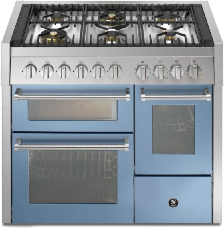 Teras Genesi 100/3, Pliit, 100 cm, Combisteam, Celeste, gaasipliit, GQ10SFF-6WCE, garantiiga 5 aastat!