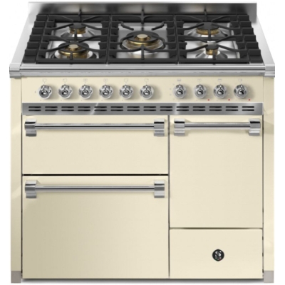 Terasest Ascot 100/3 Solid Door, Vahepliit, 100 cm, Combisteam, Crema, gaasipliit, AQ10SFF-D-4MCR, garantiiga 5 aastat!