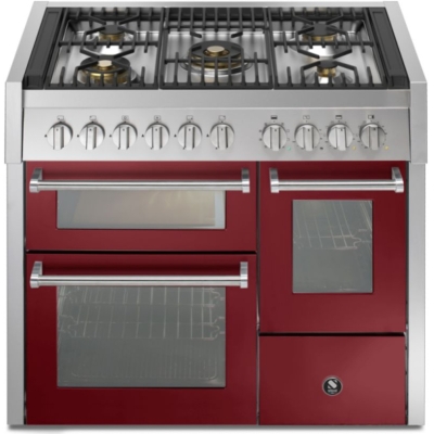 Teras Genesi 100/3, pliit, 100 cm, Combisteam, Bordeaux, gaasipliit, GQ10SFF-4MBR, garantiiga 5 aastat!