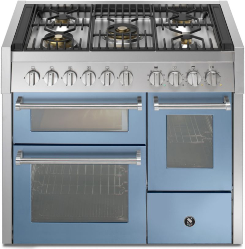 Teras Genesi 100/3, Pliit, 100 cm, Combisteam, Celeste, gaasipliit, GQ10SFF-4MCE, garantiiga 5 aastat!