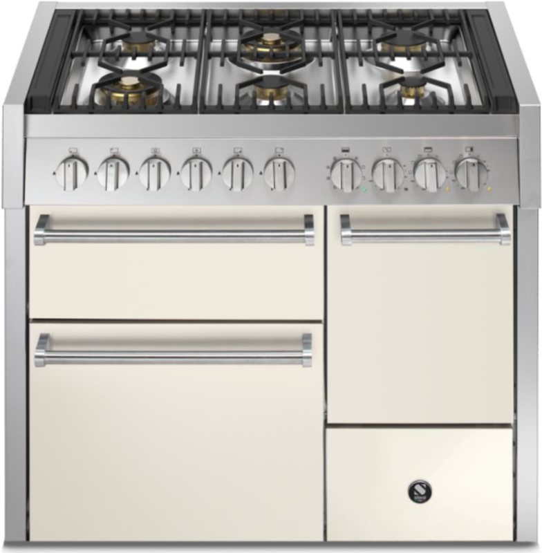 Steel Genesi 100/3 Solid Door, Range-pliit, 100 cm, Combisteam, Nuvola, gaasipliit, GQ10SFF-D-6WNA, garantiiga 5 aastat!