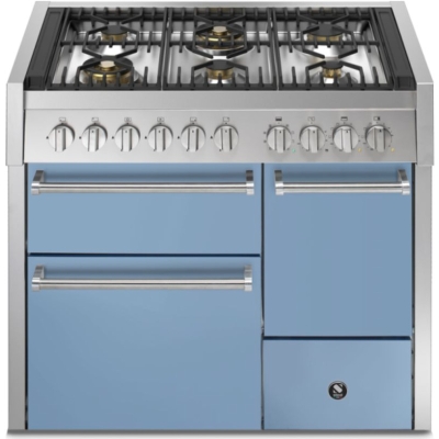 Teras Genesi 100/3 Solid Door, Vahepliit, 100 cm, Combisteam, Celeste, gaasipliit, GQ10SFF-D-6WCE, garantiiga 5 aastat!