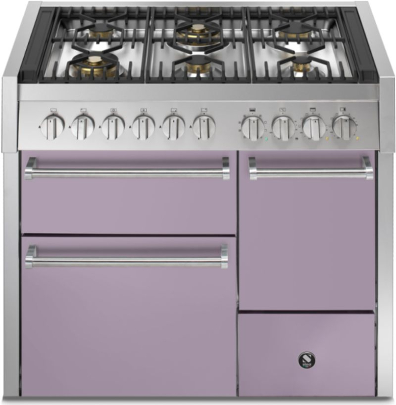 Сталь Genesi 100/3 Solid Door, Плита, 100 см, Combisteam, Ametista, газовая плита, GQ10SFF-D-6WAA, с гарантией 5 лет!