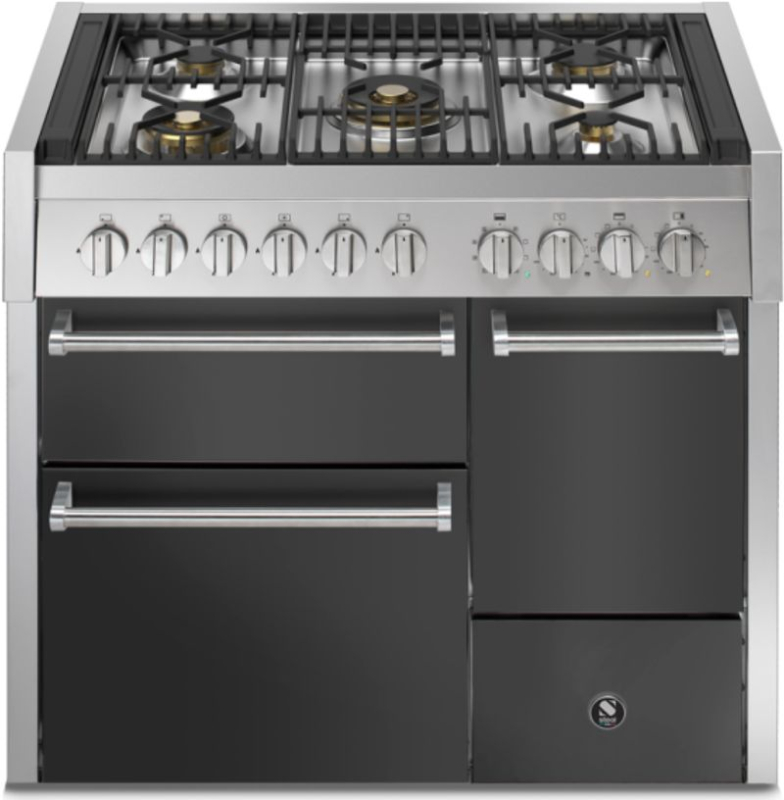 Teras Genesi 100/3 Solid Door, Range-pliit, 100 cm, Combisteam, Antracite, gaasipliit, GQ10SFF-D-4MAN, garantiiga 5 aastat!