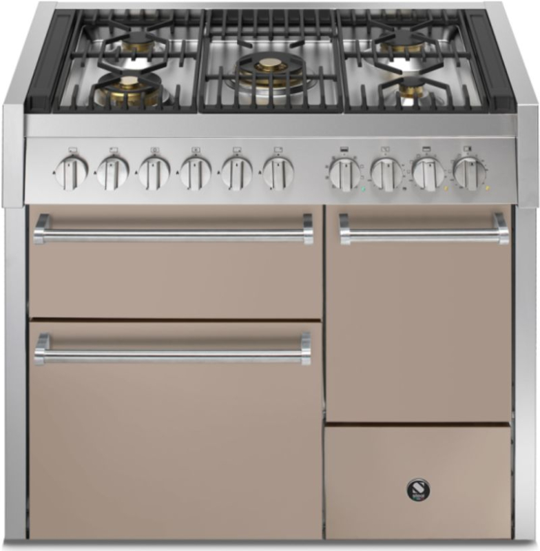 Teras Genesi 100/3 Solid Door, Range-pliit, 100 cm, Combisteam, Sabbia, gaasipliit, GQ10SFF-D-4MSA, garantiiga 5 aastat!