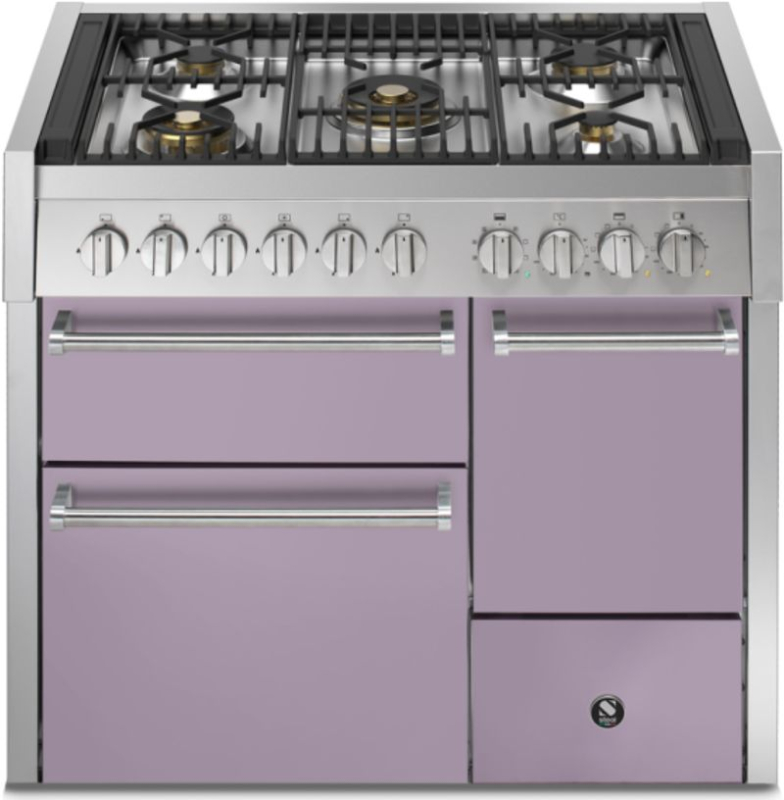 Стальная Genesi 100/3 Solid Door, Плита, 100 см, Combisteam, Ametista, газовая плита, GQ10SFF-D-4MAA, с гарантией 5 лет!