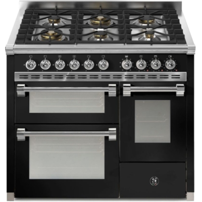 Terasest Ascot 100/3, pliit, 100 cm, Combisteam, Nero, gaasipliit, AQ10SFF-6WBA, garantiiga 5 aastat!