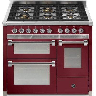 Terasest Ascot 100/3, pliit, 100 cm, Combisteam, Bordeaux, gaasipliit, AQ10SFF-6WBR, garantiiga 5 aastat!