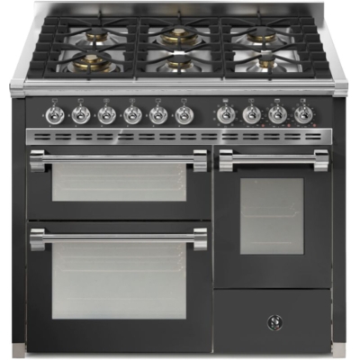 Terasest Ascot 100/3, Vahepliit, 100 cm, Combisteam, Antracite, gaasipliit, AQ10SFF-6WAN, garantiiga 5 aastat!