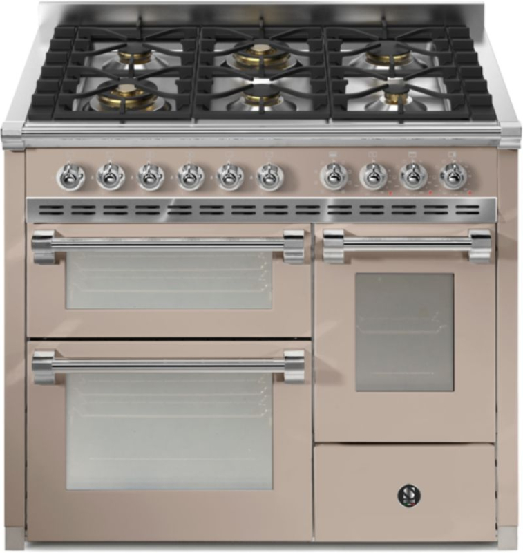 Сталь Ascot 100/3, плита, 100 см, Combisteam, Sabbia, газовая варочная панель, AQ10SFF-6WSA, с гарантией 5 лет!