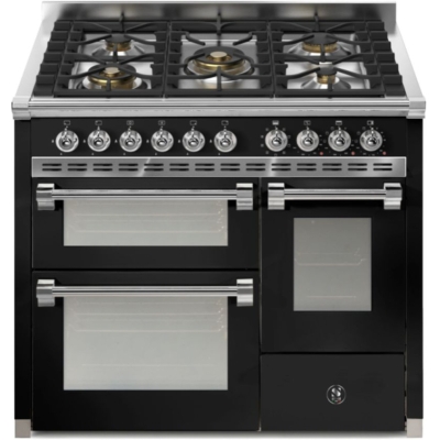 Terasest Ascot 100/3, pliit, 100 cm, Combisteam, Nero, gaasipliit, AQ10SFF-4MBA, garantiiga 5 aastat!