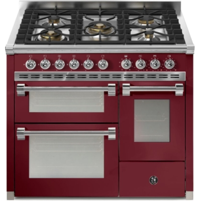 Terasest Ascot 100/3, Vahepliit, 100 cm, Combisteam, Bordeaux, gaasipliit, AQ10SFF-4MBR, garantiiga 5 aastat!