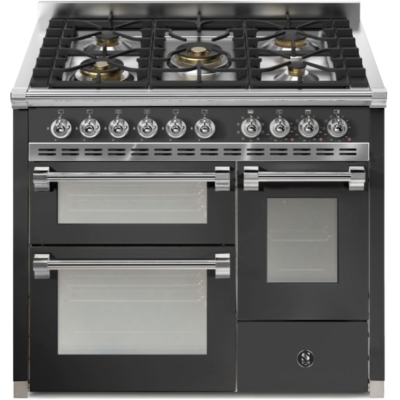 Terasest Ascot 100/3, Pliit, 100 cm, Combisteam, Antracite, gaasipliit, AQ10SFF-4MAN, garantiiga 5 aastat!