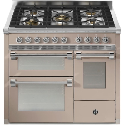 Steel Ascot 100/3, range cooker, 100 cm, Combisteam, Sabbia, gas hob, AQ10SFF-4MSA, with 5 year guarantee!