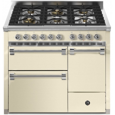 Terasest Ascot 100/3 Solid Door, Vahepliit, 100 cm, Combisteam, Crema, gaasipliit, AQ10SFF-D-6WCR, garantiiga 5 aastat!