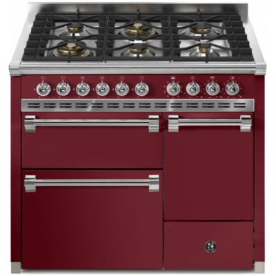 Terasest Ascot 100/3 Solid Door, Vahepliit, 100 cm, Combisteam, Bordeaux, gaasipliit, AQ10SFF-D-6WBR, garantiiga 5 aastat!