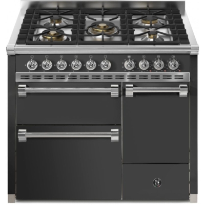 Terasest Ascot 100/3 Solid Door, Vahepliit, 100 cm, Combisteam, Antracite, gaasipliit, AQ10SFF-D-4MAN, garantiiga 5 aastat!