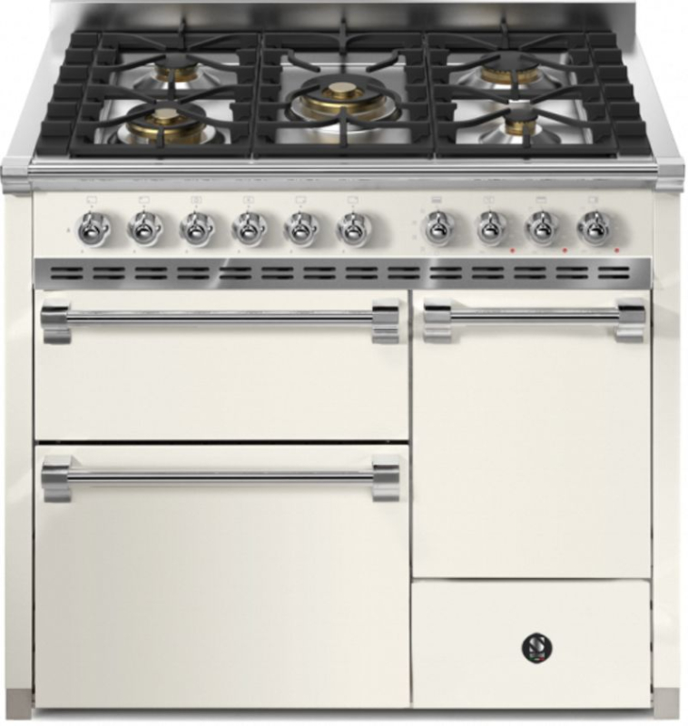 Steel Ascot 100/3 Solid Door, Плита, 100 см, Combisteam, Nuvola, газовая плита, AQ10SFF-D-4MNA, с гарантией 5 лет!