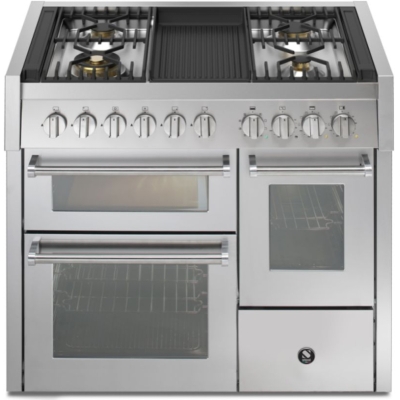 Steel Genesi 100/3, Плита, 100 см, Combisteam, Нержавеющая сталь, газовая плита, плита для гриля, GQ10SFF-4BSS, с гарантией 5 лет!