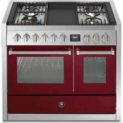 Terasest Genesi 100, pliit, 100 cm, Combisteam, Bordeaux, gaasipliit, GQ10SF-4TBR, garantiiga 5 aastat!