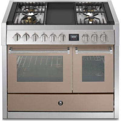 Steel Genesi 100, range cooker, 100 cm, Combisteam, Sabbia, gas hob, GQ10SF-4TSA, with 5 year guarantee!