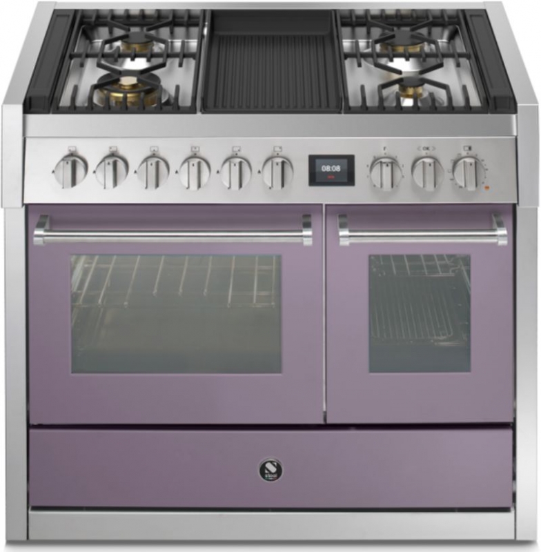 Steel Genesi 100, range cooker, 100 cm, Combisteam, Ametista, gas hob, GQ10SF-4BAA, with 5 year guarantee!